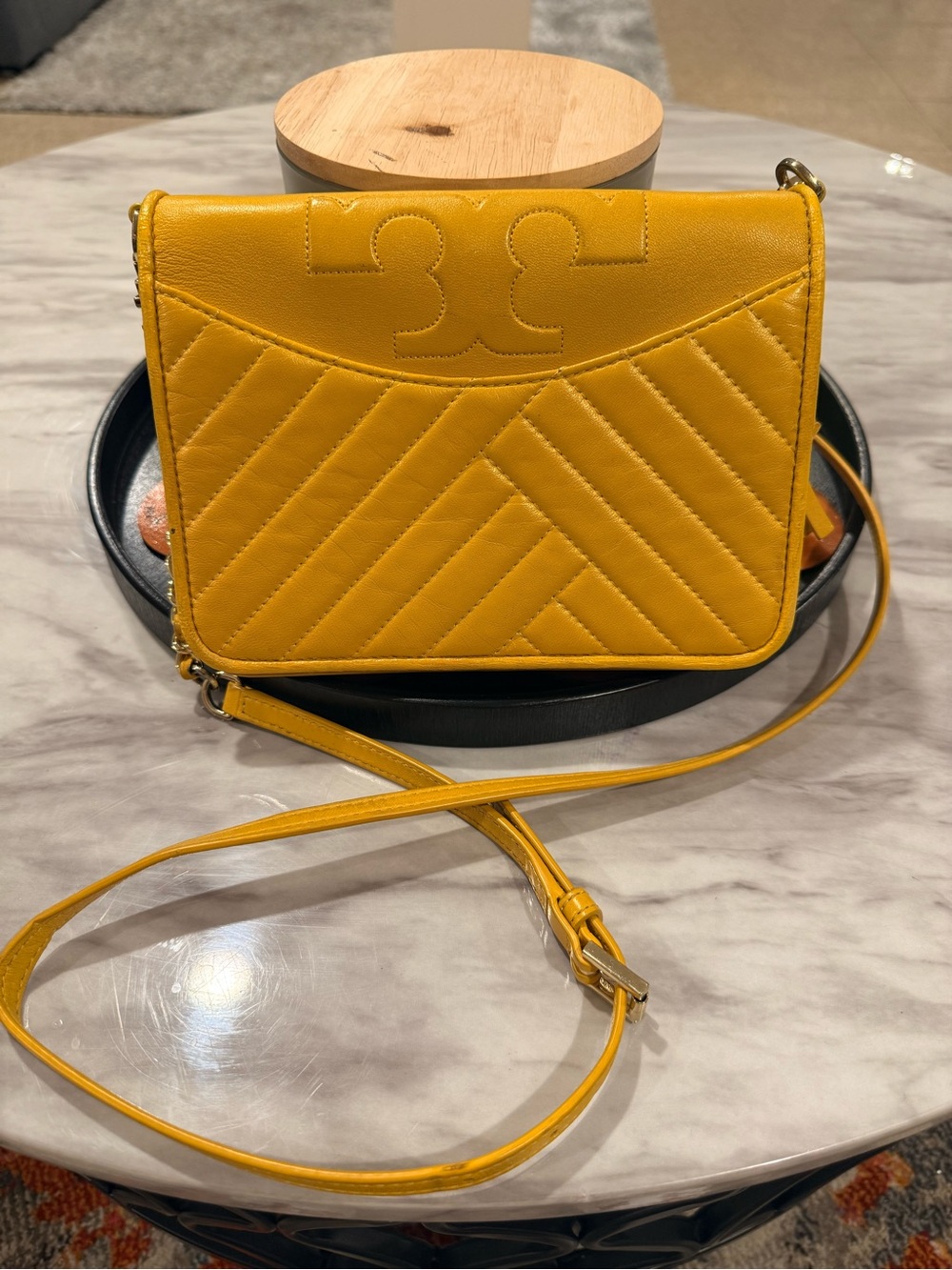 Tory Burch PROJECT- Yellow Quilted Crossbody Shoulder Bag